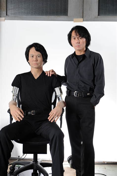 Dr. Hiroshi Ishiguro and his Geminoid robotic twin